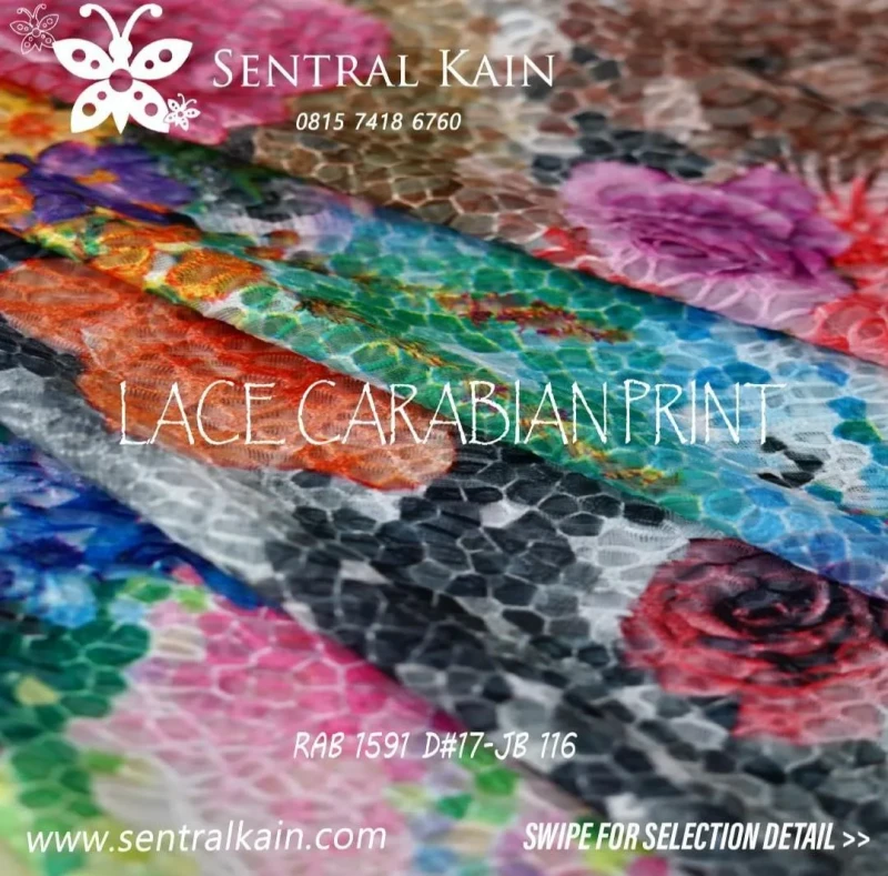 LACE CARABIAN PRINT D#17-JB 116